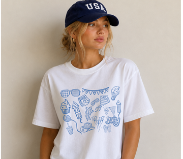 4th of July Doddle - Full Color Vibrant Ready-to-Press DTF Transfer