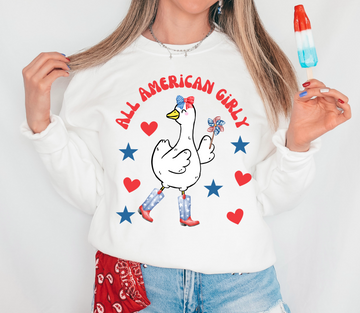 All American Girly - Full Color Vibrant Ready-to-Press DTF Transfer