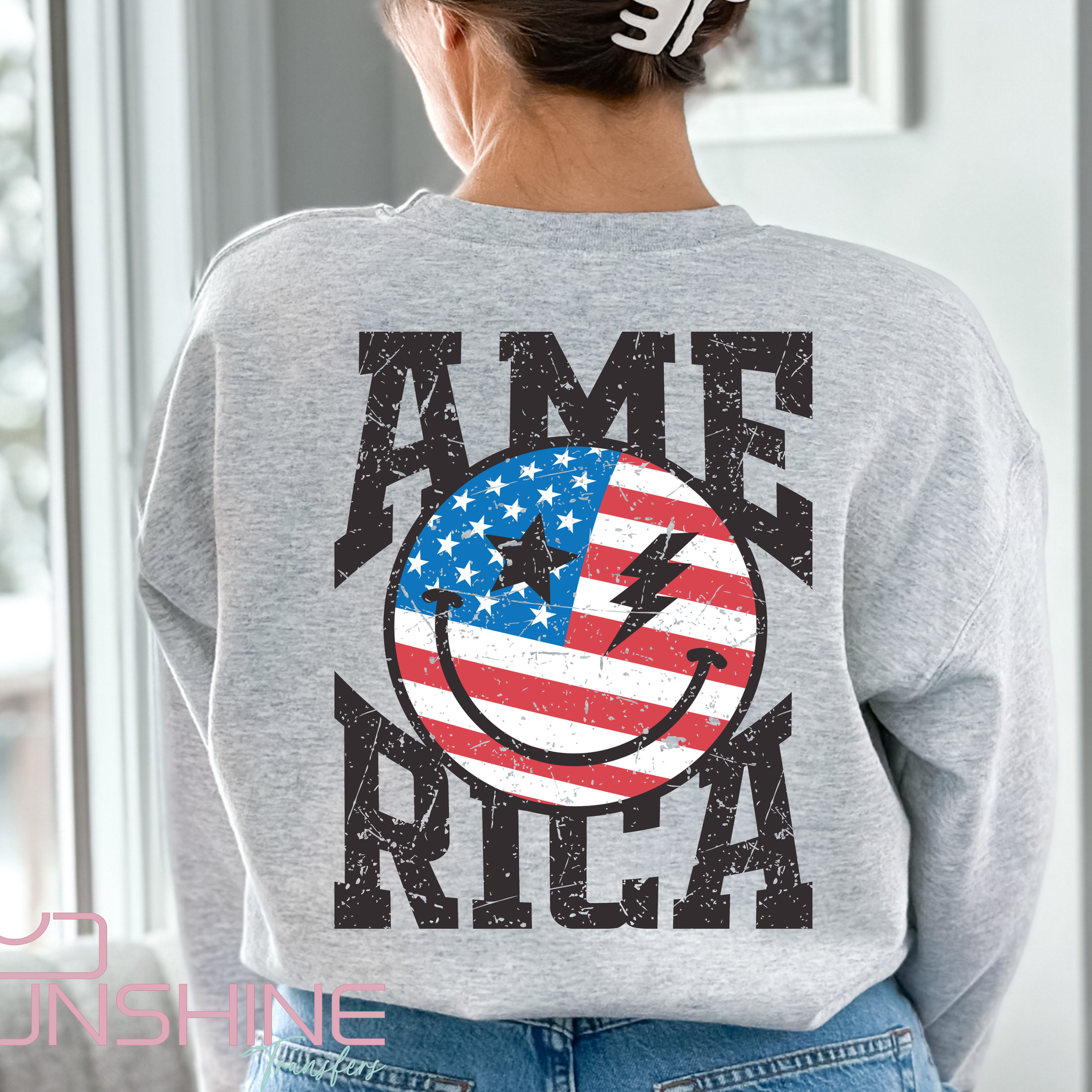 America Smiley Face - DTF Transfer