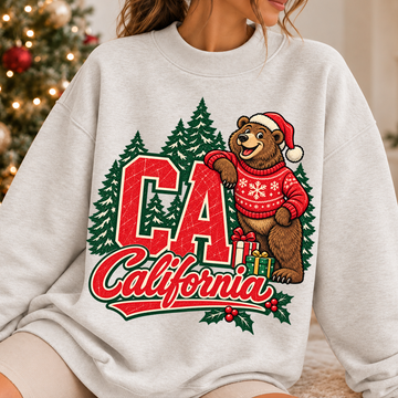 Christmas In California - Christmas Full Color Vibrant Ready-to-Press DTF Transfer