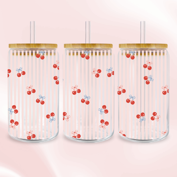 Cherry Kissed Wrap - Full Color UV DTF Wrap Easy Apply Permanent Transfers