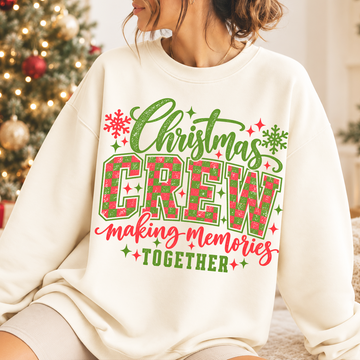 Christmas Crew Checkered - Christmas Full Color Vibrant Ready-to-Press DTF Transfer