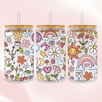 Cute Doodles Wrap - UV DTF Sticker