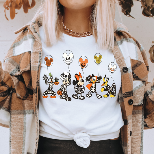 Minnie & Friends Skeletons - DTF Transfer