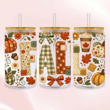 Fall Patches Wrap - Full Color UV DTF Wrap Easy Apply Permanent Transfers