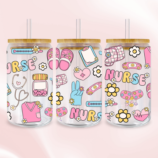 Groovy Nurse Wrap - UV DTF Sticker