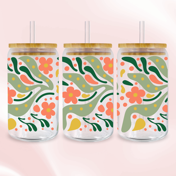 Groovy Garden Wrap - Full Color UV DTF Wrap Easy Apply Permanent Transfers