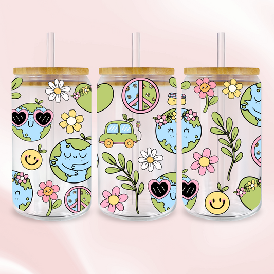 Happy Earth Wrap - UV DTF Sticker