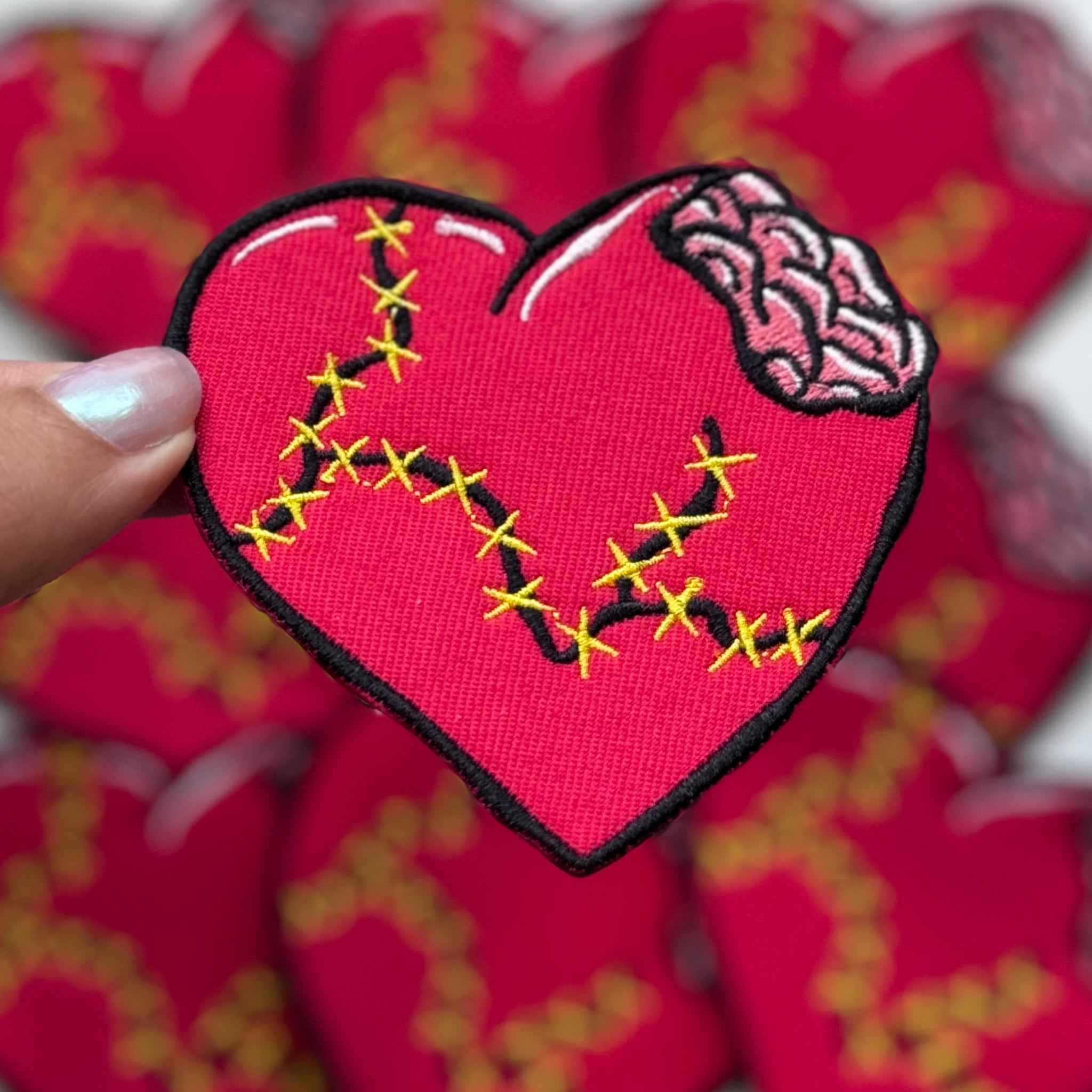 Patched Heart - Embroidered Patch