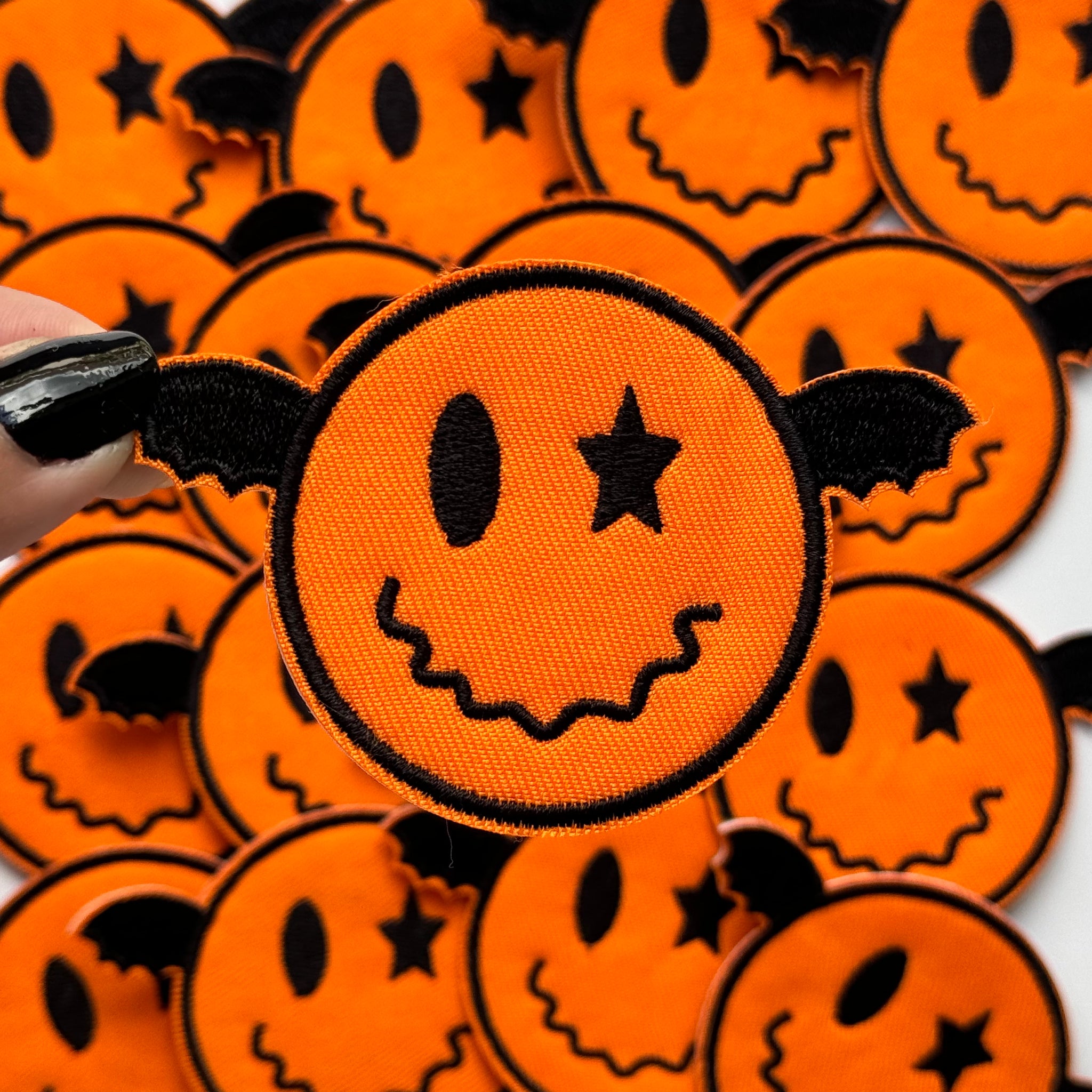 Bat Smiley - Embroidered Patch