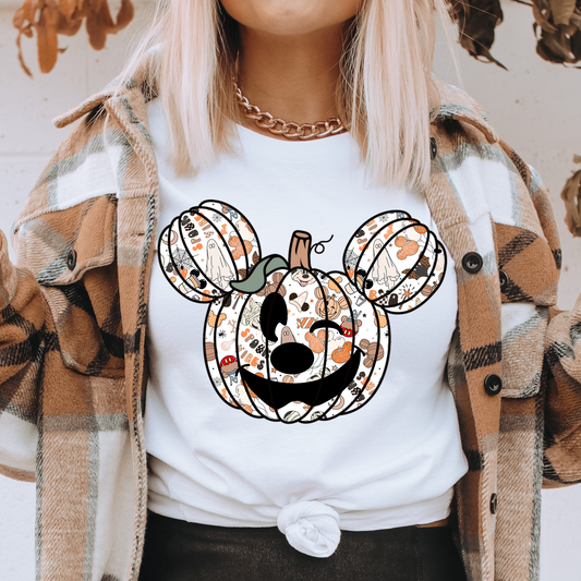Mickey Pumpkin Head - DTF Transfer