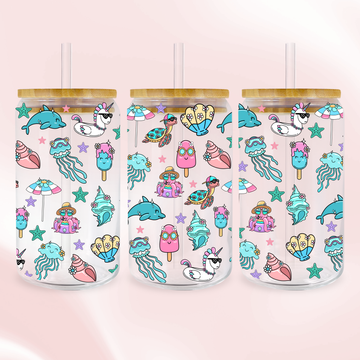 Ocean Cuties Wrap - Full Color UV DTF Wrap Easy Apply Permanent Transfers