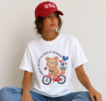 Patriotic Bear - Full Color Vibrant Ready-to-Press DTF Transfer