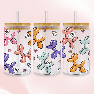 Petals & Pups Wrap - Full Color UV DTF Wrap Easy Apply Permanent Transfers