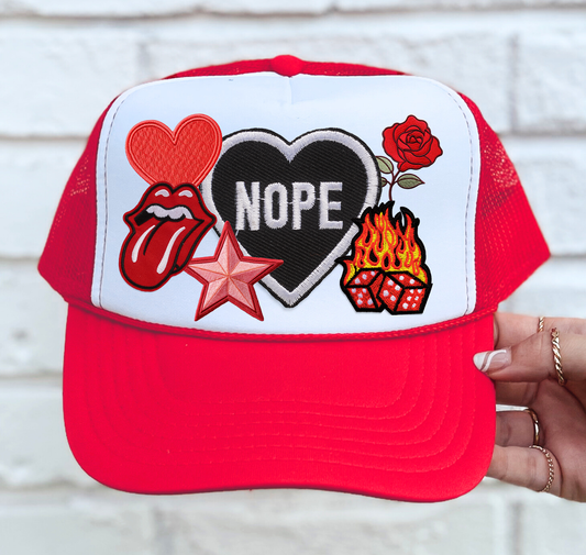 Red Nope Patch - DTF Transfer