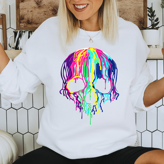 Skull Drip Paint - DTF Transfer