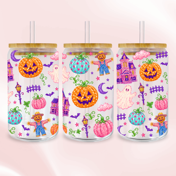Spooky Storybook Halloween Wrap - Spooky Season Full Color UV DTF Wrap Easy Apply Permanent Transfers