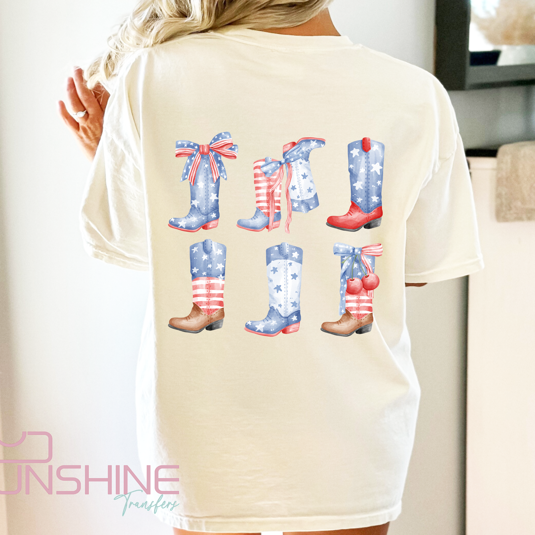 Stars And Stripes Boots - DTF Transfer