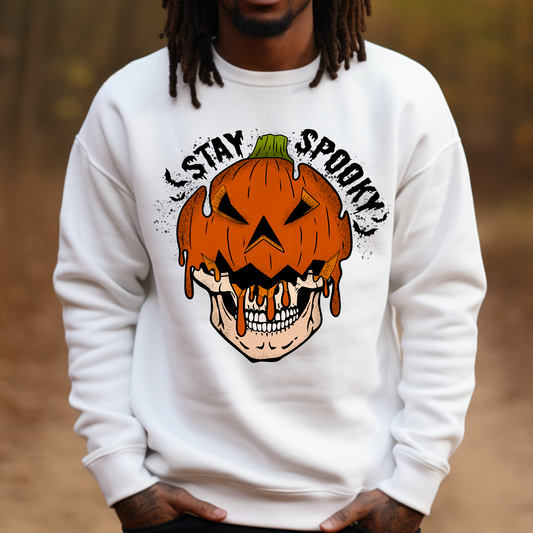 Stay Spooky Pumpkin Skull - DTF Transfer