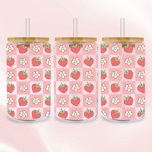 Strawberry Picnic Wrap - UV DTF Sticker