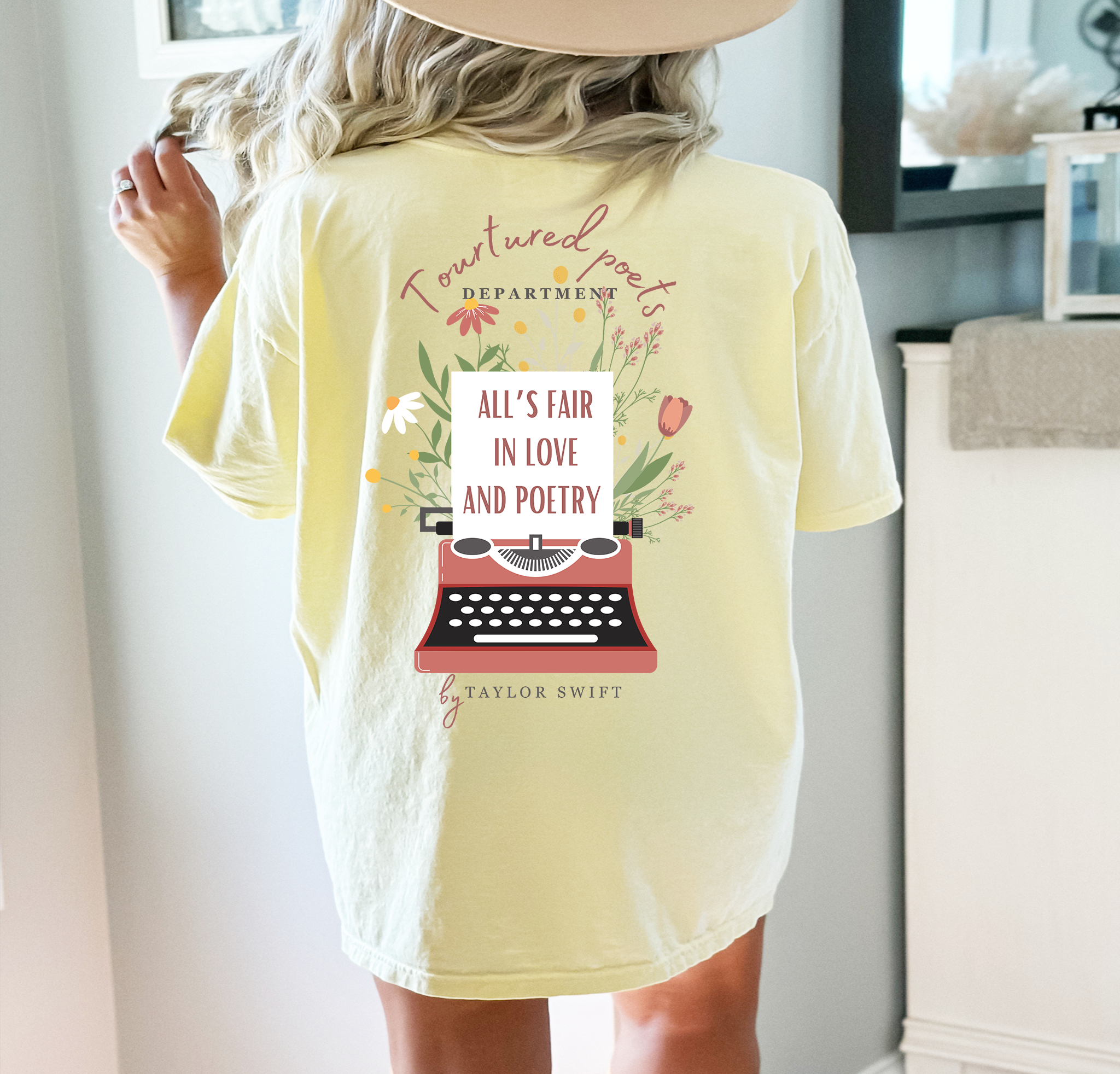 TTPD Typewriter Flowers - DTF Transfer