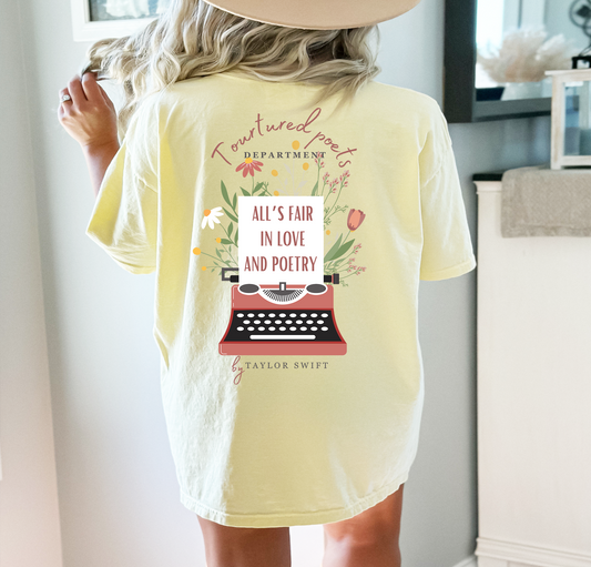 TTPD Typewriter Flowers - DTF Transfer