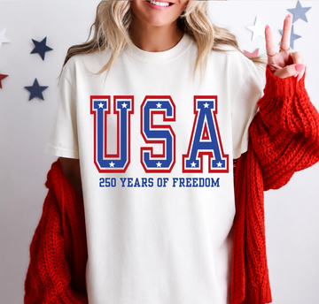 USA 250 Years - Full Color Vibrant Ready-to-Press DTF Transfer