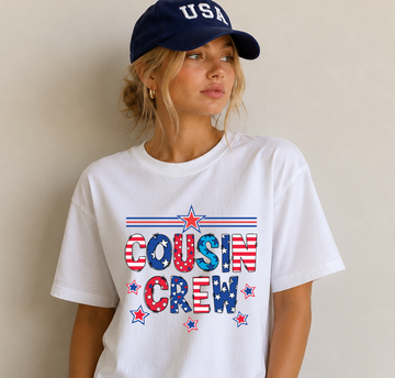 USA Cousin Crew - Full Color Vibrant Ready-to-Press DTF Transfer