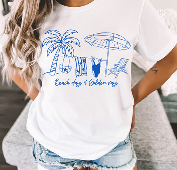 Beach Days - Full Color Vibrant Ready-to-Press DTF Transfer