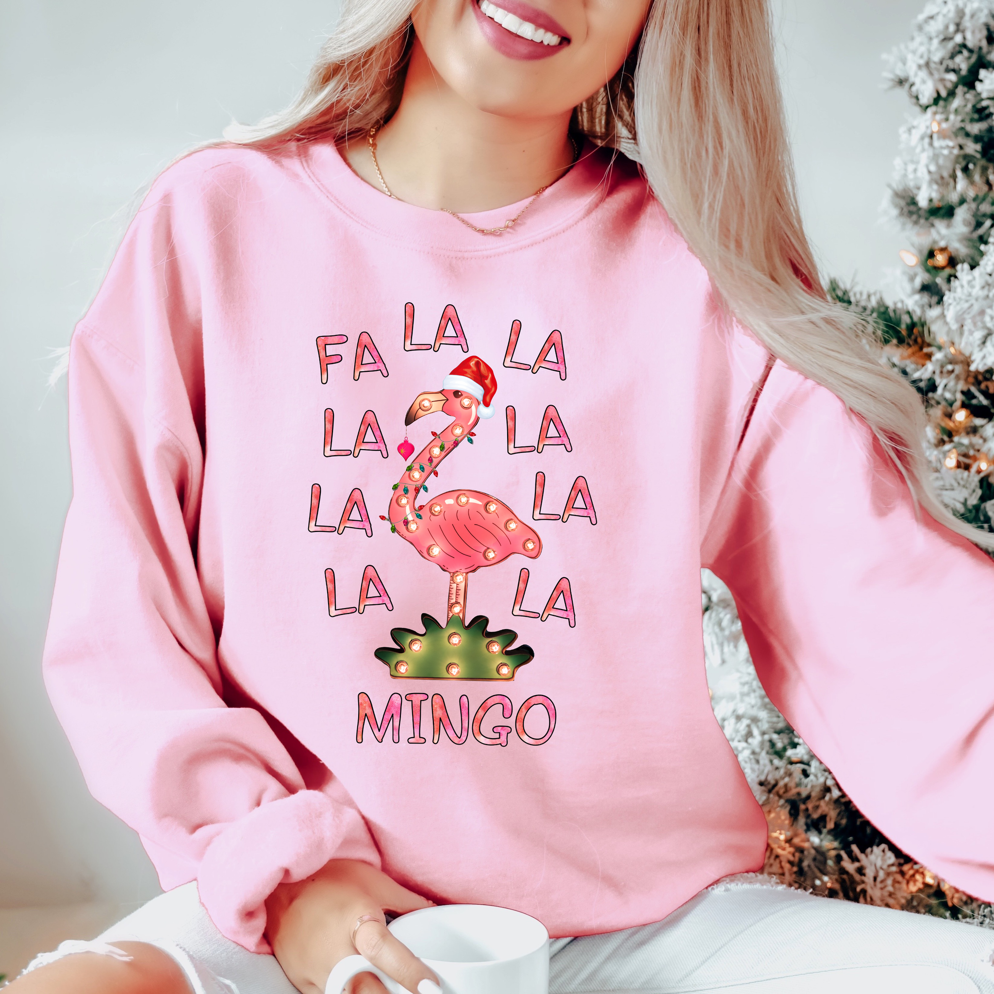 Christmas Flamingo - DTF Transfer