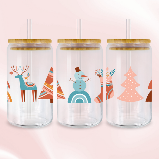 Boho Christmas Wrap - UV DTF Sticker