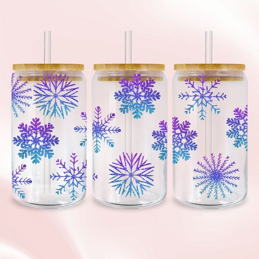 Snowflakes Wrap - UV DTF Sticker