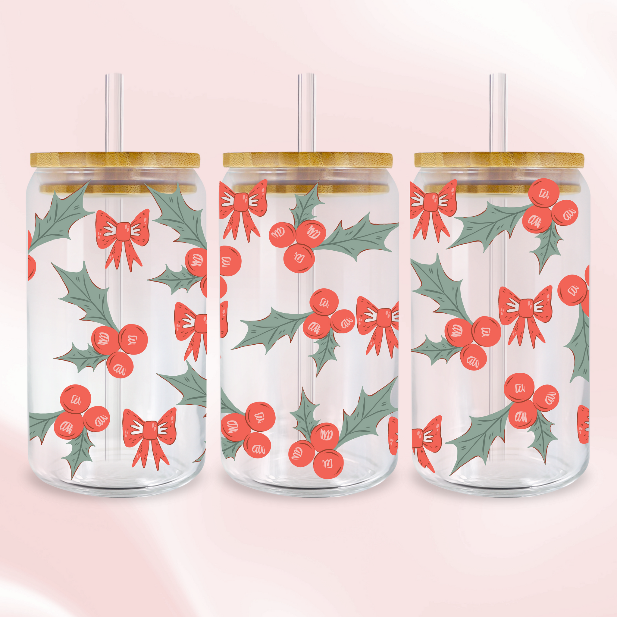 Holly Berries Wrap - UV DTF Sticker