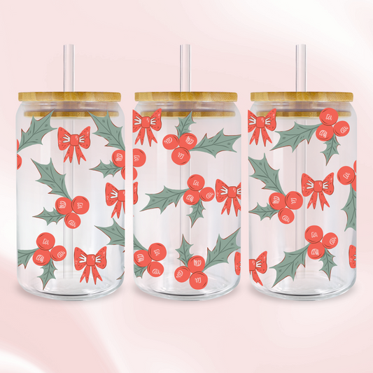 Holly Berries Wrap - UV DTF Sticker