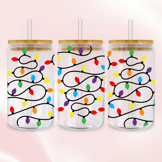 Christmas Lights Wrap - UV DTF Sticker