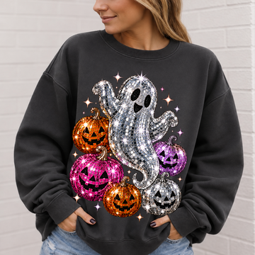 Disco Ghost - halloween Full Color Vibrant Ready to Press DTF Transfer