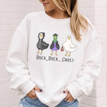 Duck Duck Ghost - halloween Full Color Vibrant Ready to Press DTF Transfer