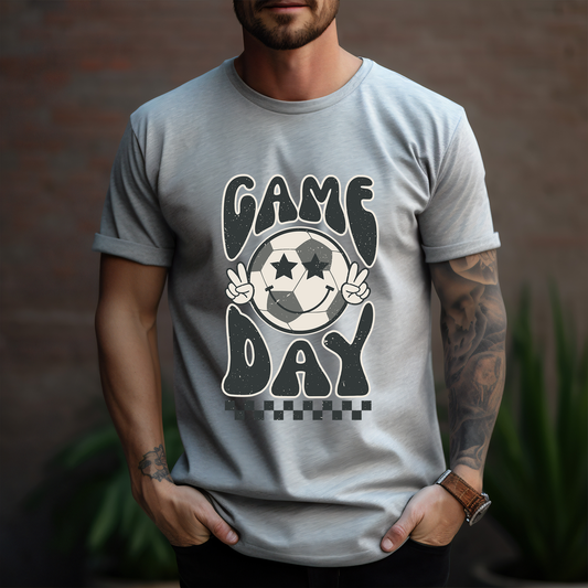 Game Day Soccer Gray Distressed - DTF Transfer
