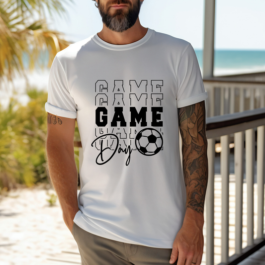 Game Game Game Day Soccer Black - DTF Transfer