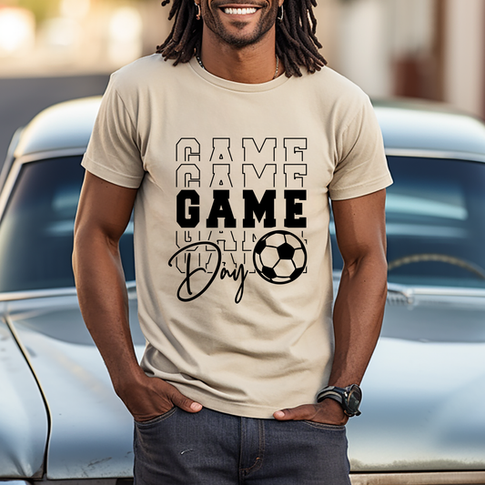 Game Game Game Day Soccer Black - DTF Transfer