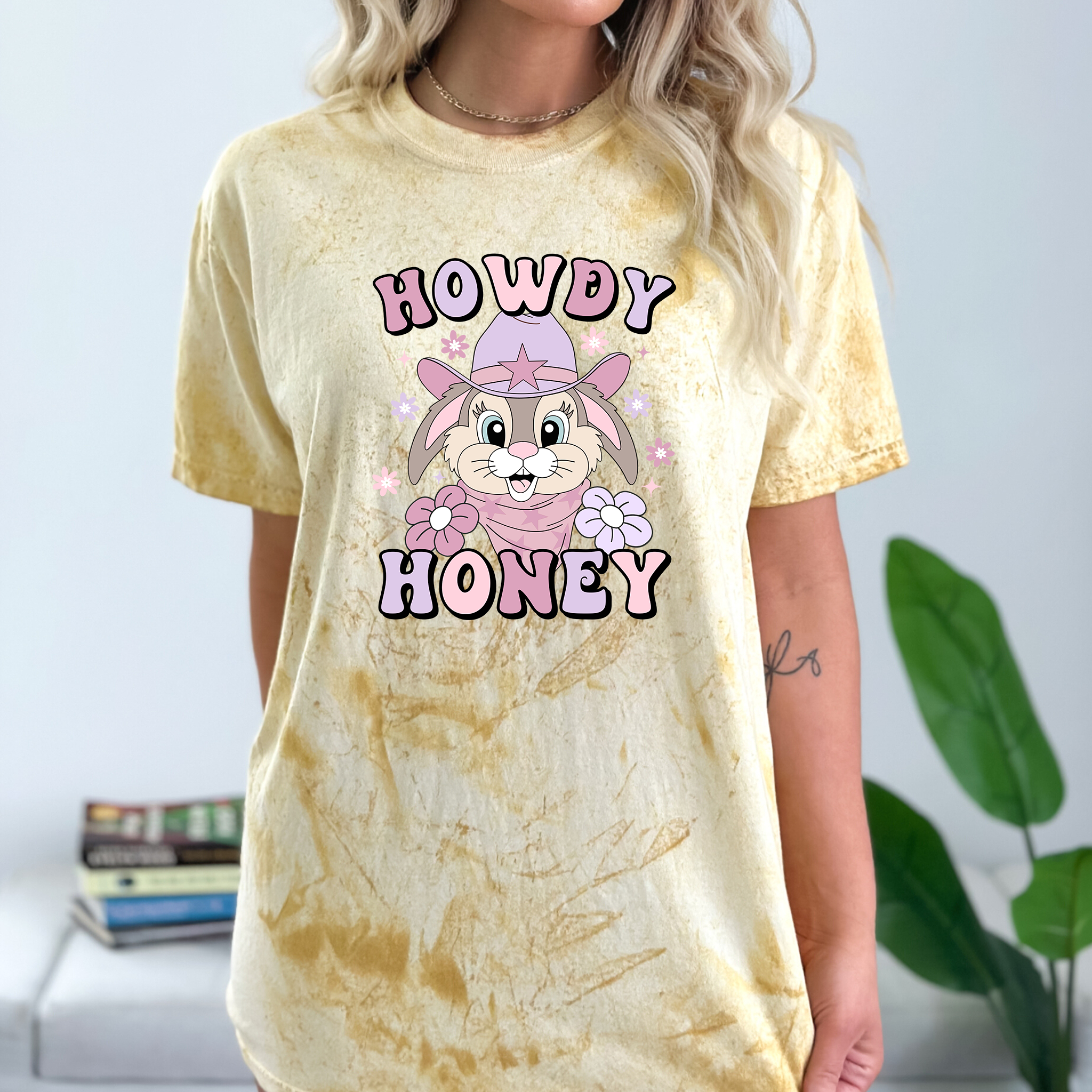 Howdy Honey Pastel Pink And Purple - DTF Transfer