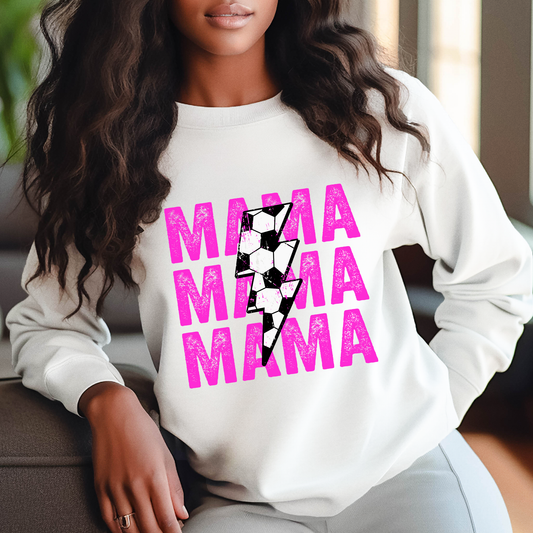 Mama Mama Mama Soccer Pink - DTF Transfer