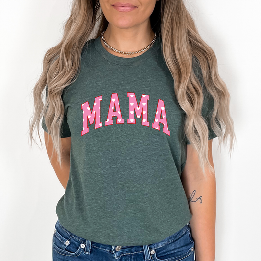 Mama Pink Heart Text - DTF Transfer