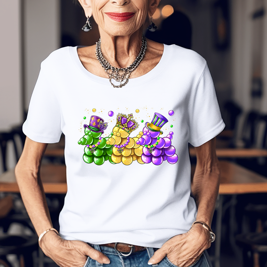 Mardi Gras Bead Dogs - DTF Transfer
