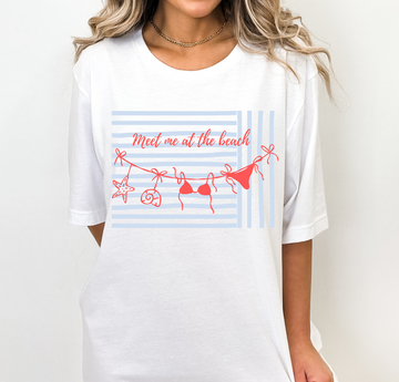 Meet Me At The Beach - Full Color Vibrant Ready-to-Press DTF Transfer