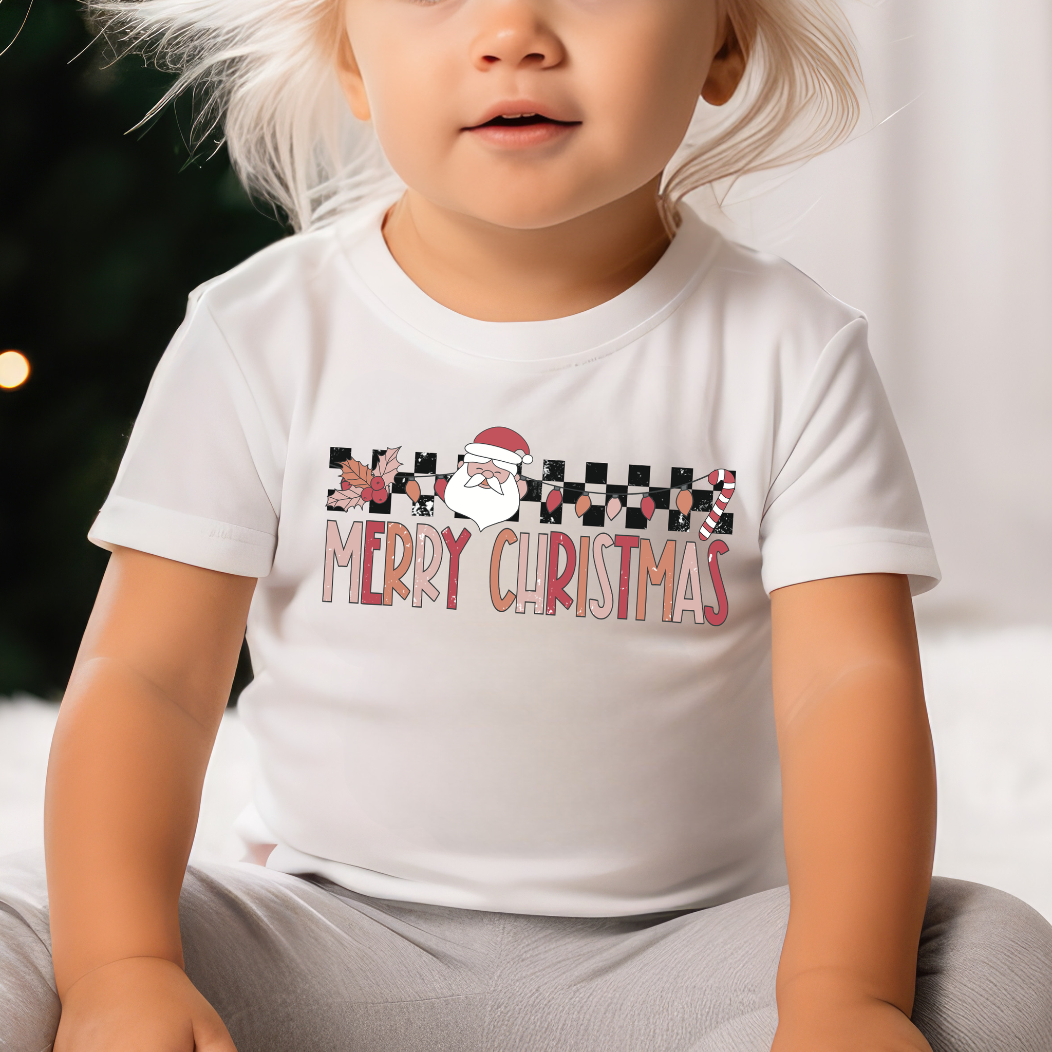 Merry Christmas Checkered - DTF Transfer