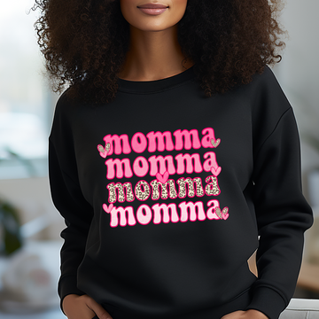 Momma Pink Cheetah Hearts - DTF Transfer