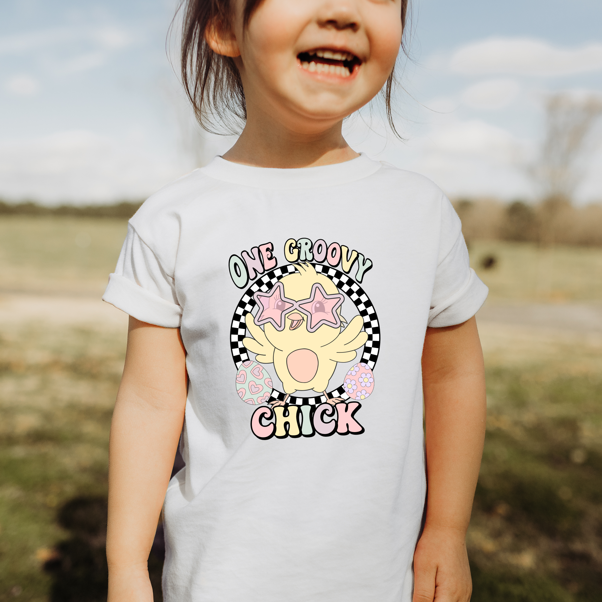 One Groovy Chick Checkered - DTF Transfer