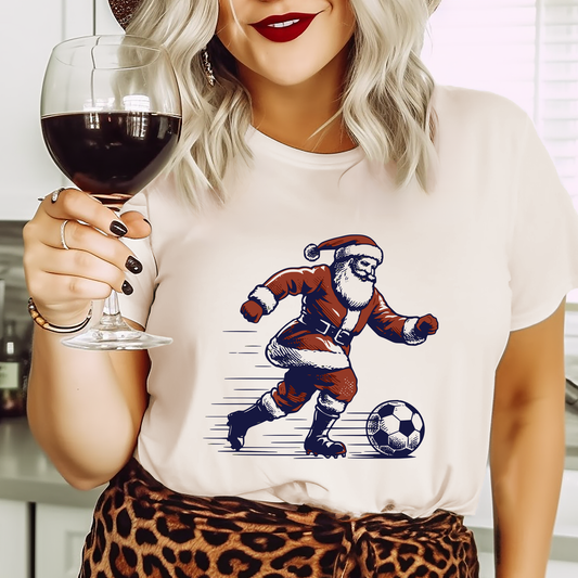 Santa Soccer Transparent - DTF Transfer