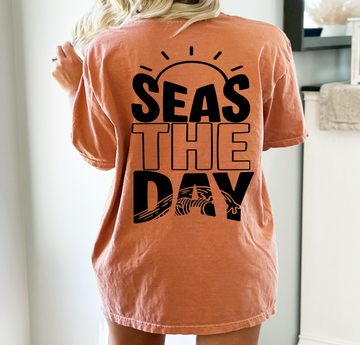 Seas The Day Black - Full Color Vibrant Ready-to-Press DTF Transfer